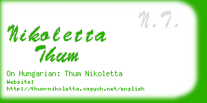 nikoletta thum business card
